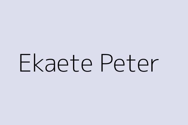 Ekaete Peter 